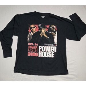 Powerhouse 2008 L/S  Shirt Wachovia Center 99 FM Concert T Hip Hop Philly Mens M